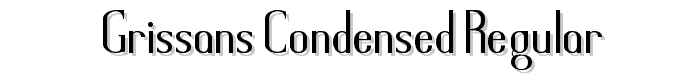 GrisSans Condensed Regular font